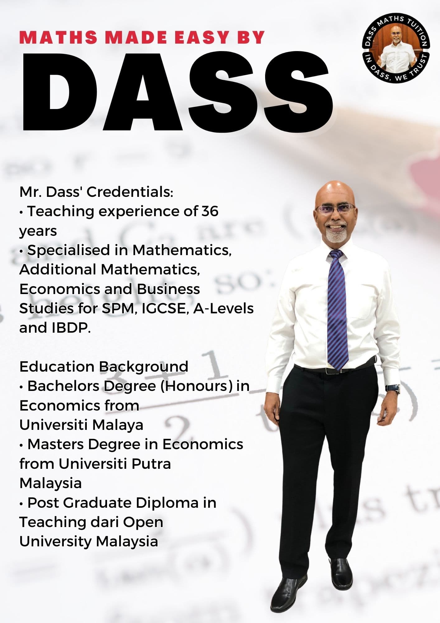 Dass Maths Tuition — Class information